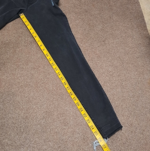 SPANX (Small) Sarah Blakely Distressed Ankle Skinny Pull on Jean Jeggings Black - Picture 9 of 9